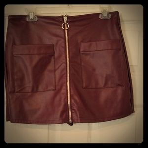 Skirt leather